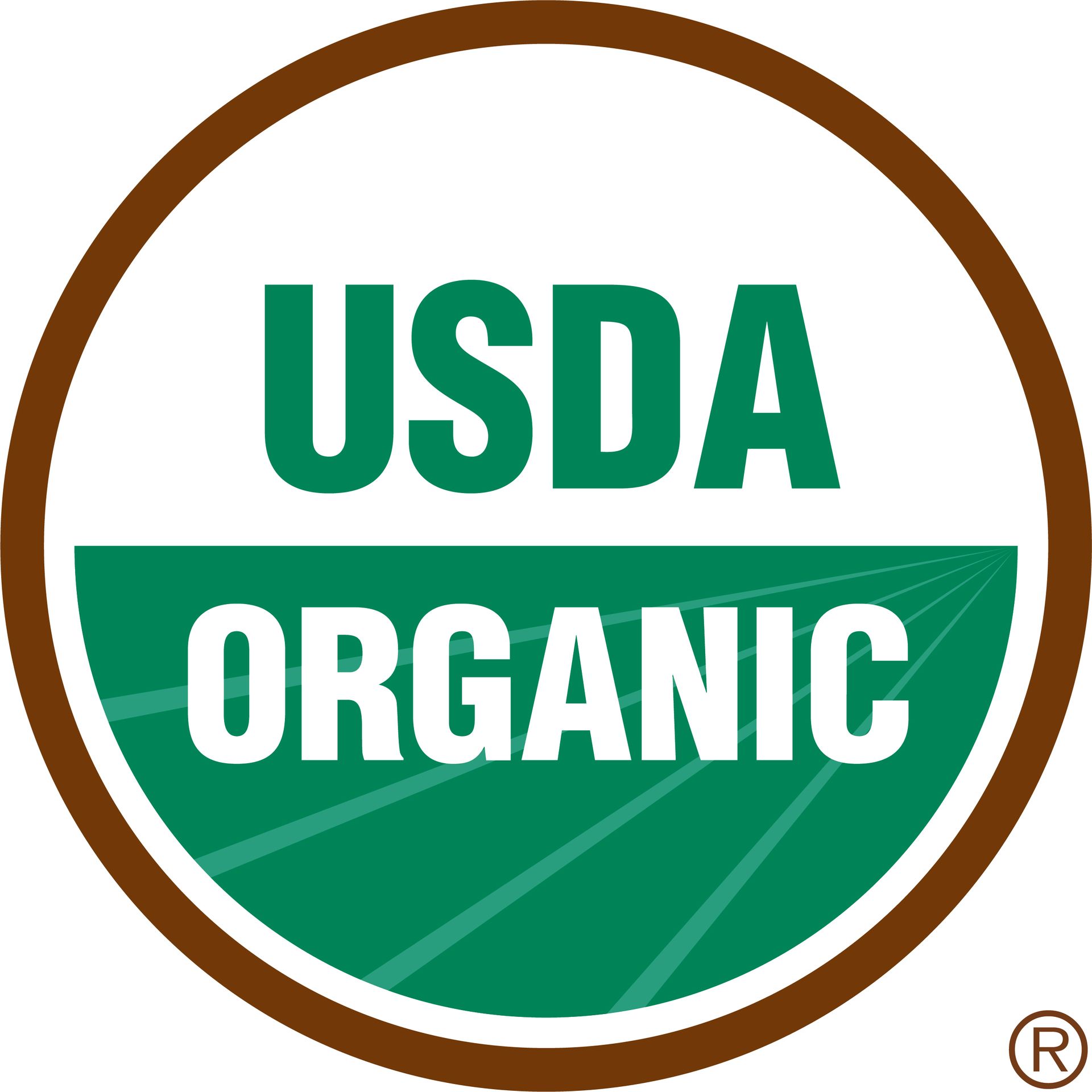 USDA Organic logo with green and white circular seal