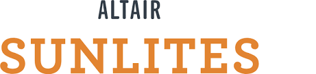 A logo for altair sunlites is shown on a white background