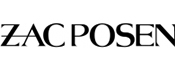 A black and white logo for zac posen on a white background.