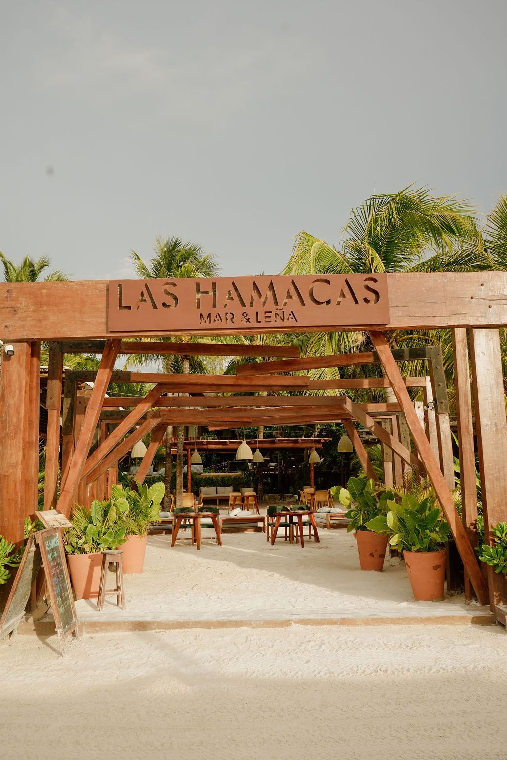 Wooden entrance to