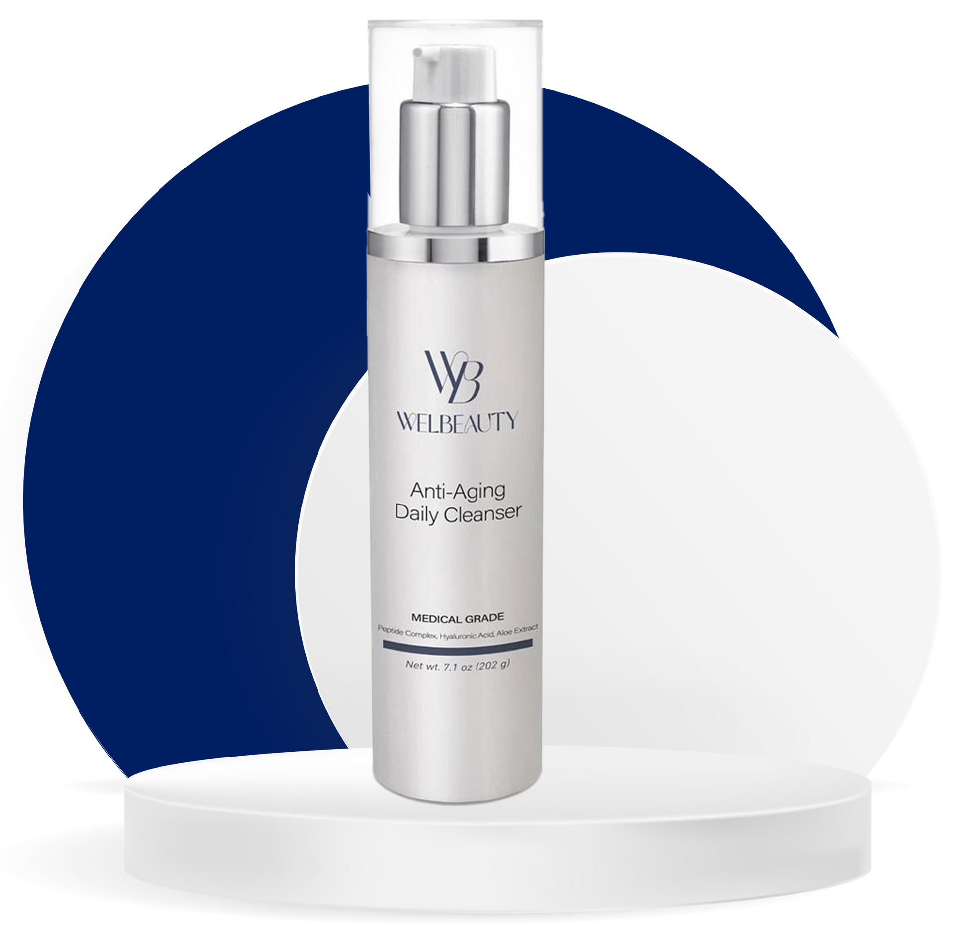 A bottle of wild beauty anti-aging daily cleanser