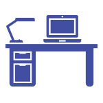 Work Desk with Lamp