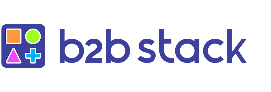 Um logotipo para uma empresa chamada b2b stack