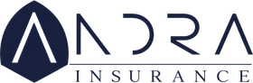 Logo-ul Andra Insurance în albastru marin și alb