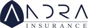 Logo-ul Andra Insurance în albastru marin și alb