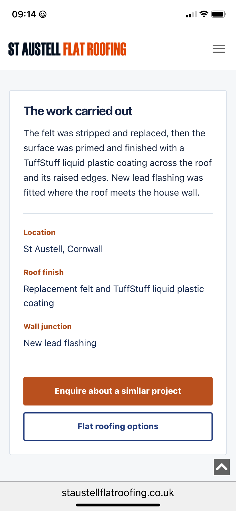 St Austell Flat Roofing: The detail behind the finish