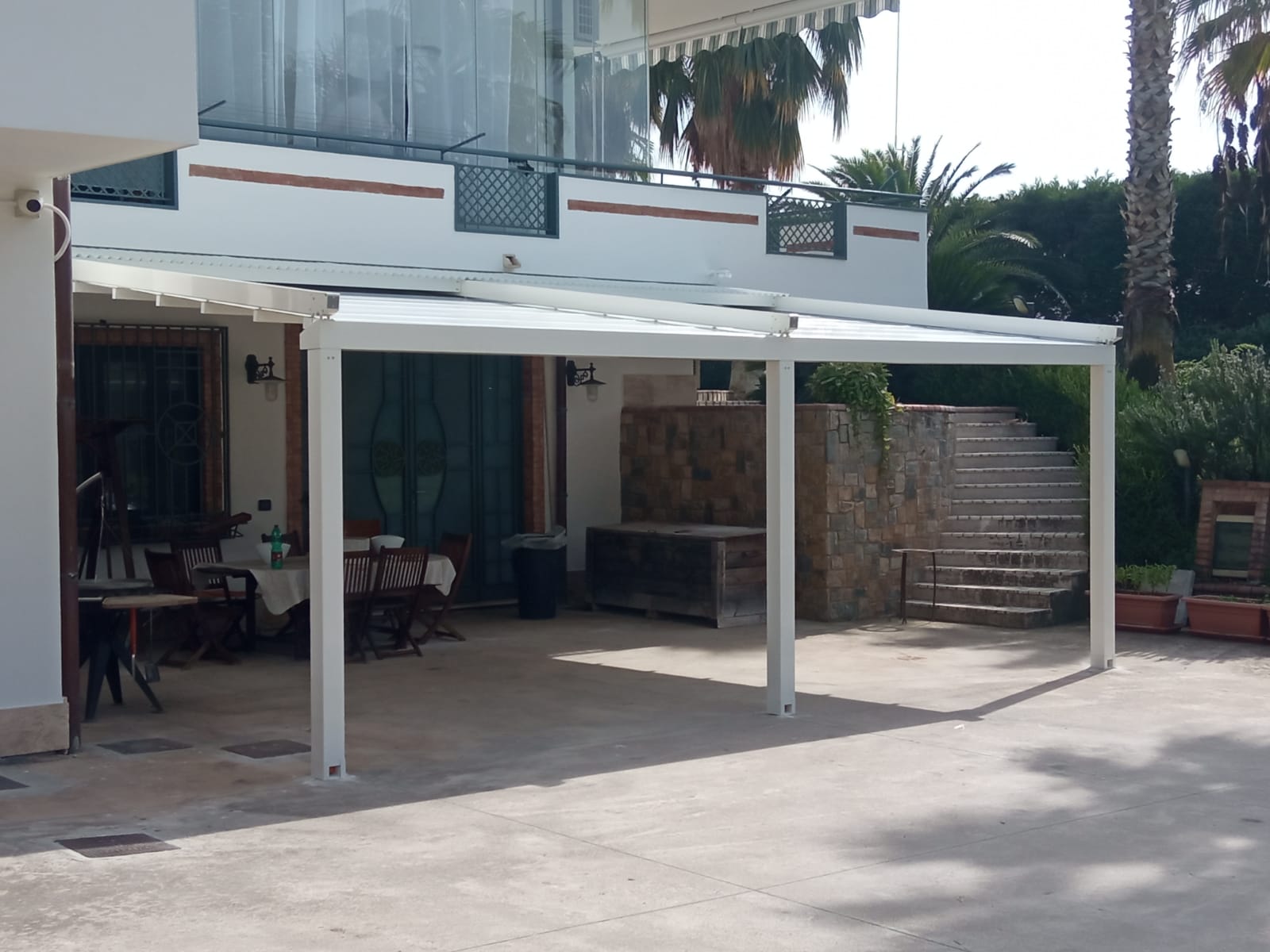 Pergotenda in terrazzo