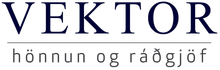 Logo of Vektor: text in navy blue