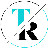 Stylized TR logo with teal T, black R, and curved black and teal arcs on white background