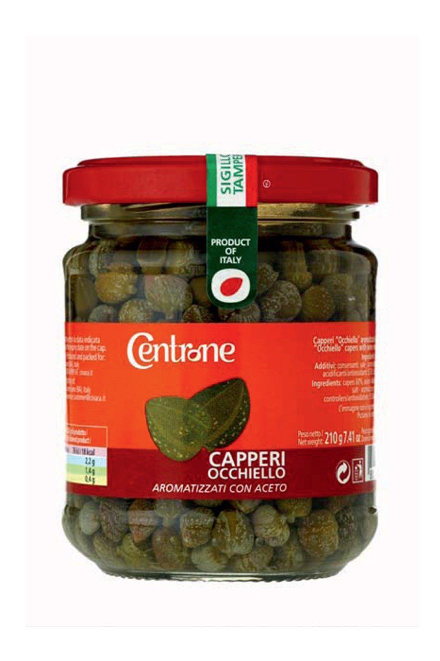Lacrimella capers flavoured with vinegar. Ml. 1700 e 3100