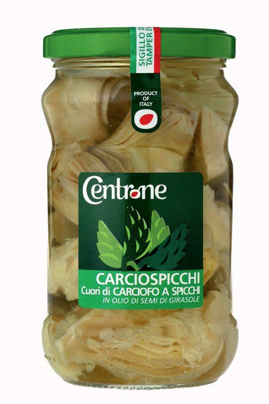 Artichokes cured of artichoke wedges in sunflower oil. Ml. 1700 e 3100