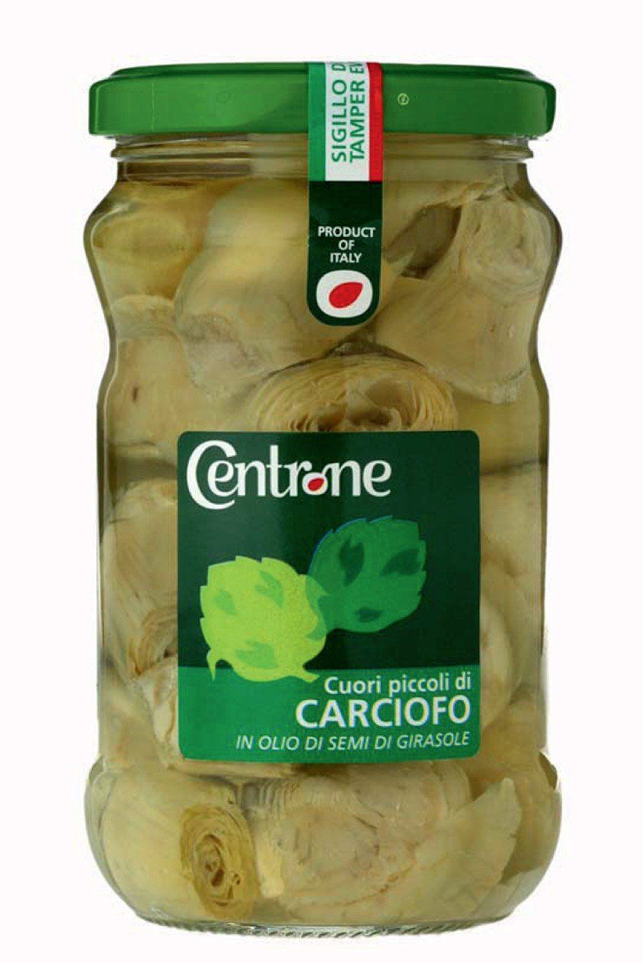 Small artichoke hearts in sunflower oil. Ml. 314, 580 e 720