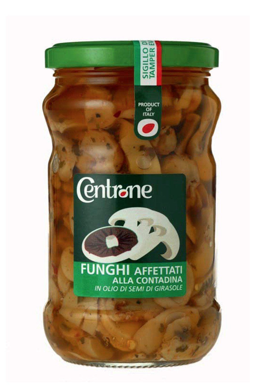 Funghi affettati alla contadina in olio di semi di girasole