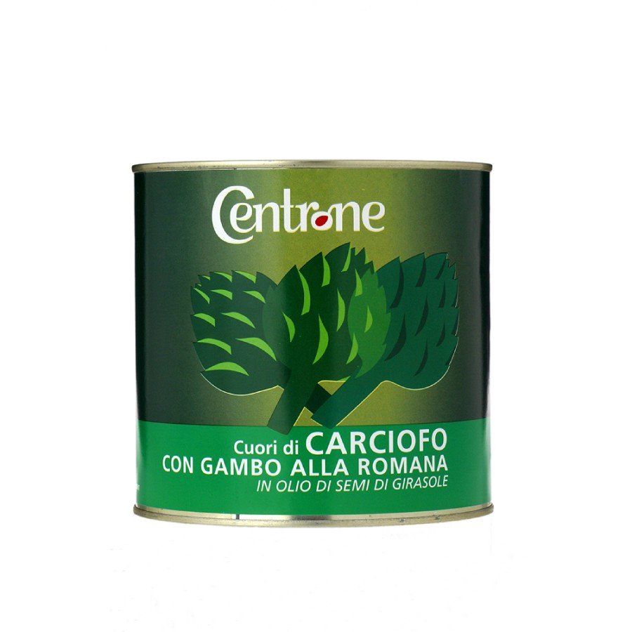 Artichoke hearts with natural Roman-style stem. Ml. 2650