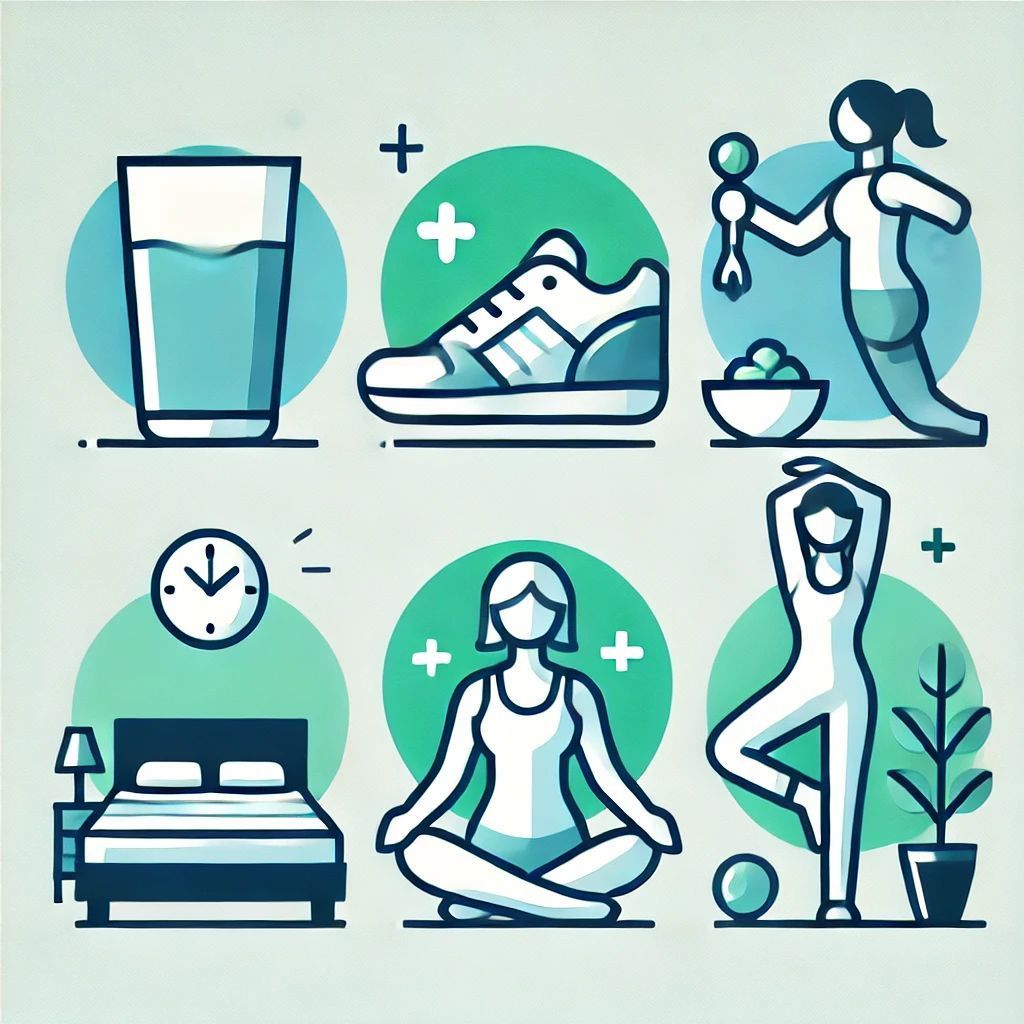 A woman is sitting in a lotus position next to a glass of water.