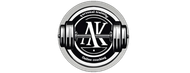 Logo voor AK Fitness, een sportschool, met een halter en de initialen AK.