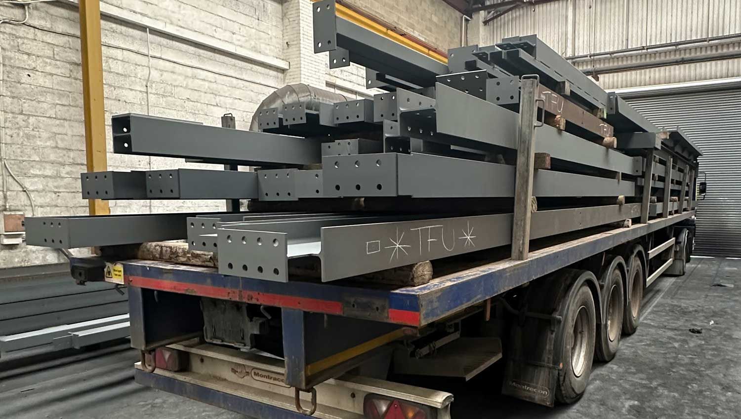 Load of steel ready for delivery