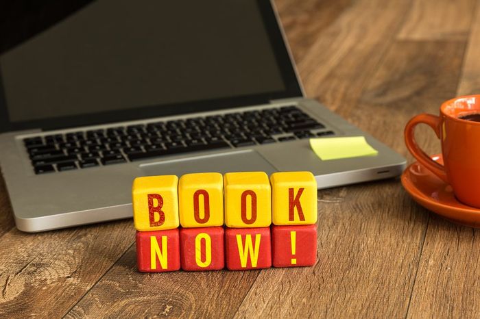 Book Now! Displayed on Wooden Blocks — Accountants & Bookkeepers in Dubbo, NSW