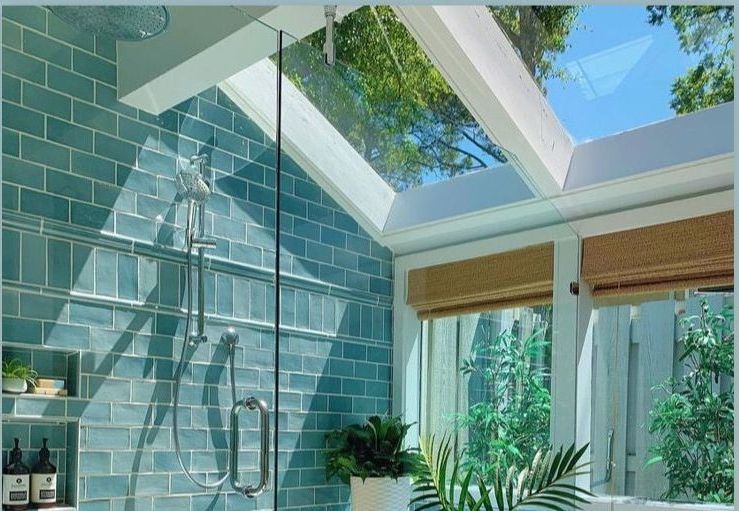 Velux Roof Skylights installed in residential home bathroom by Badgerland Restoration & Remodeling in Amherst Wisconsin