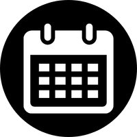 white and black calendar icon