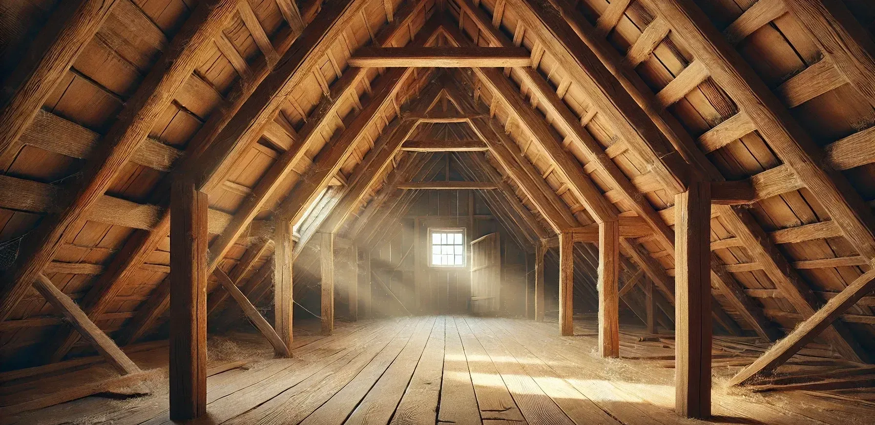 Empty attic with no insulation | Badgerland Restoration & Remodeling blog tips | New London WI | Waupaca WI | Wausau WI