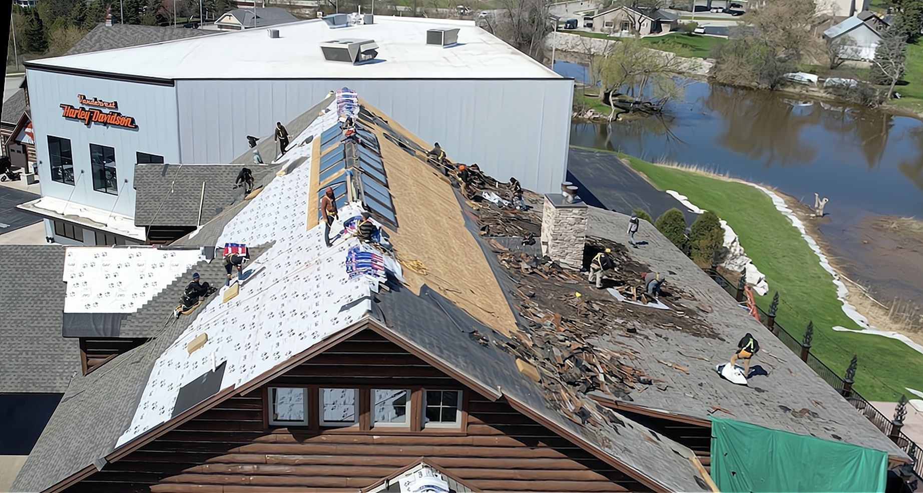 Green Bay Wisconsin Commercial Roofing Contractor - Badgerland Restoration & Remodeling - Fox Cities - Harley Davidson - Commercial Skylights - Oshkosh Wisconsin