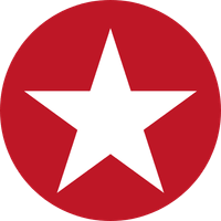 red circle with a white star