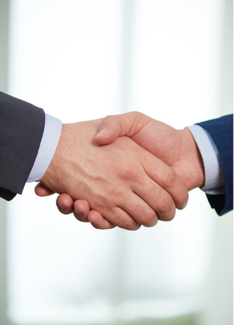 Men shaking hands in agreement
