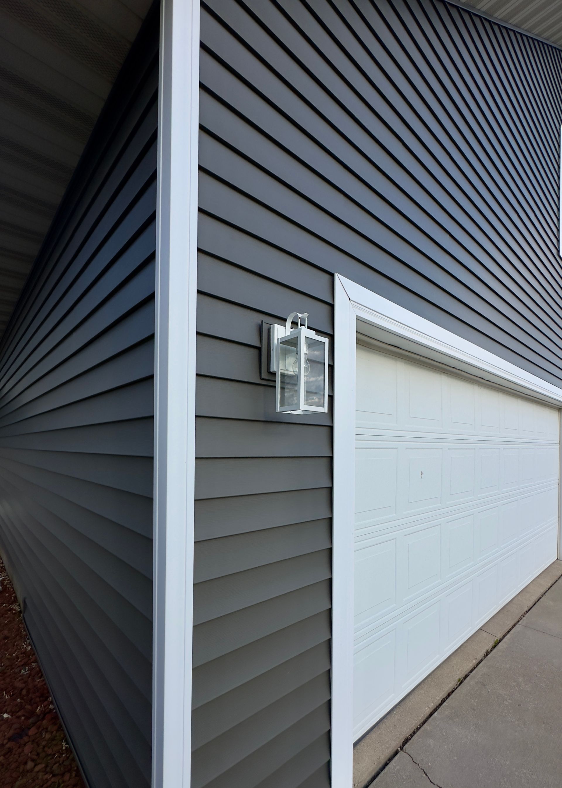 Residential Siding & Window Replacement, Norandex D5 Graphite 2024, Hail Damage Restoration in Hortonville WI before & after