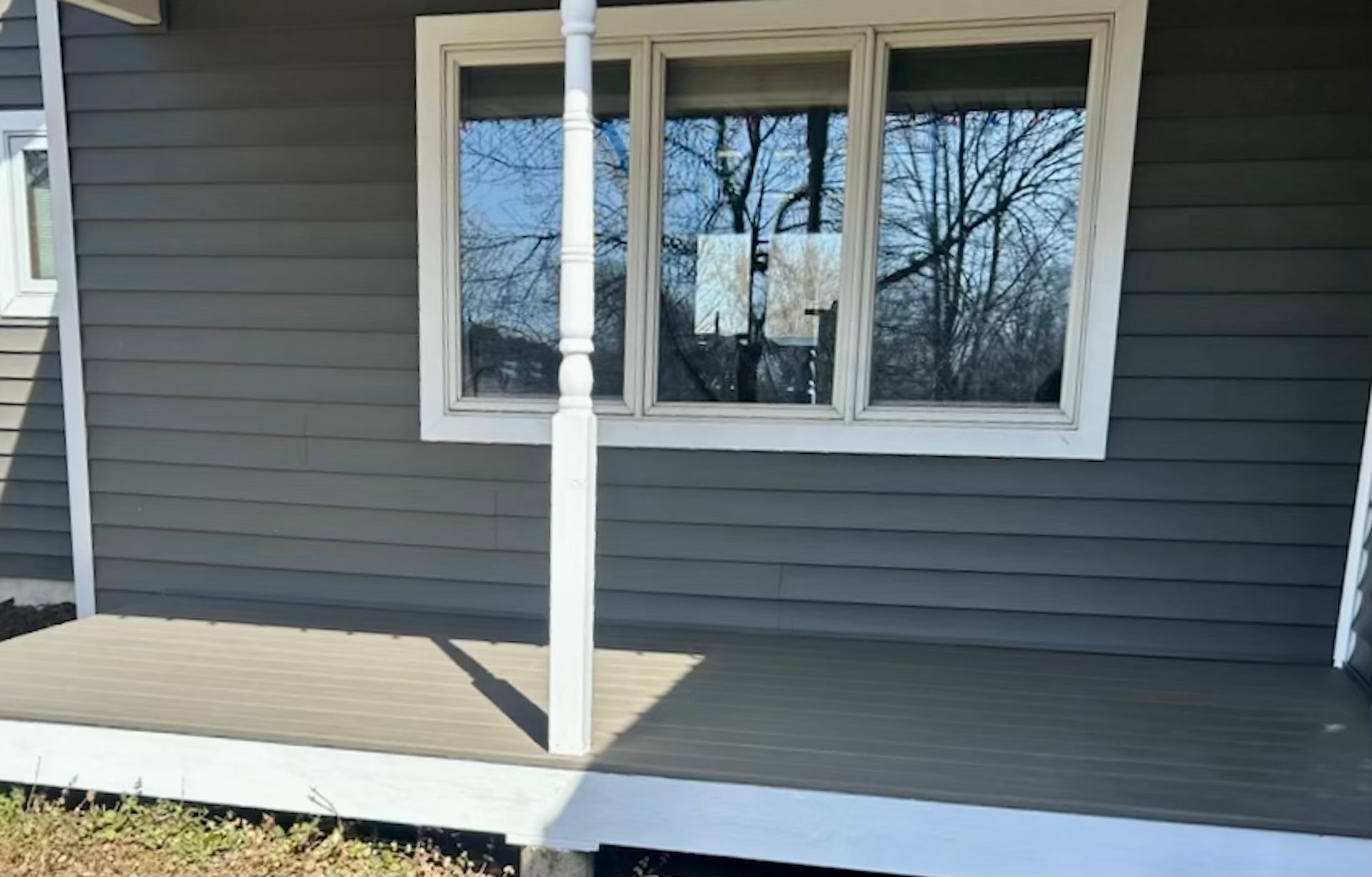 Residential Siding & Window Replacement, Norandex D5 Graphite 2024, Hail Damage Restoration in Hortonville WI before & after