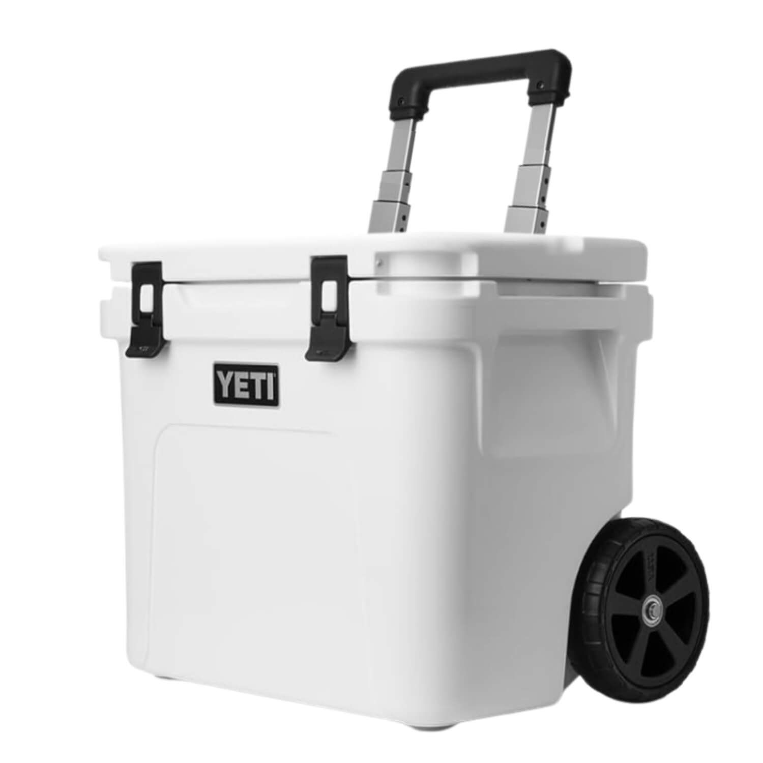 White Yeti Roadie 32 Wheeled Cooler with telescoping handle