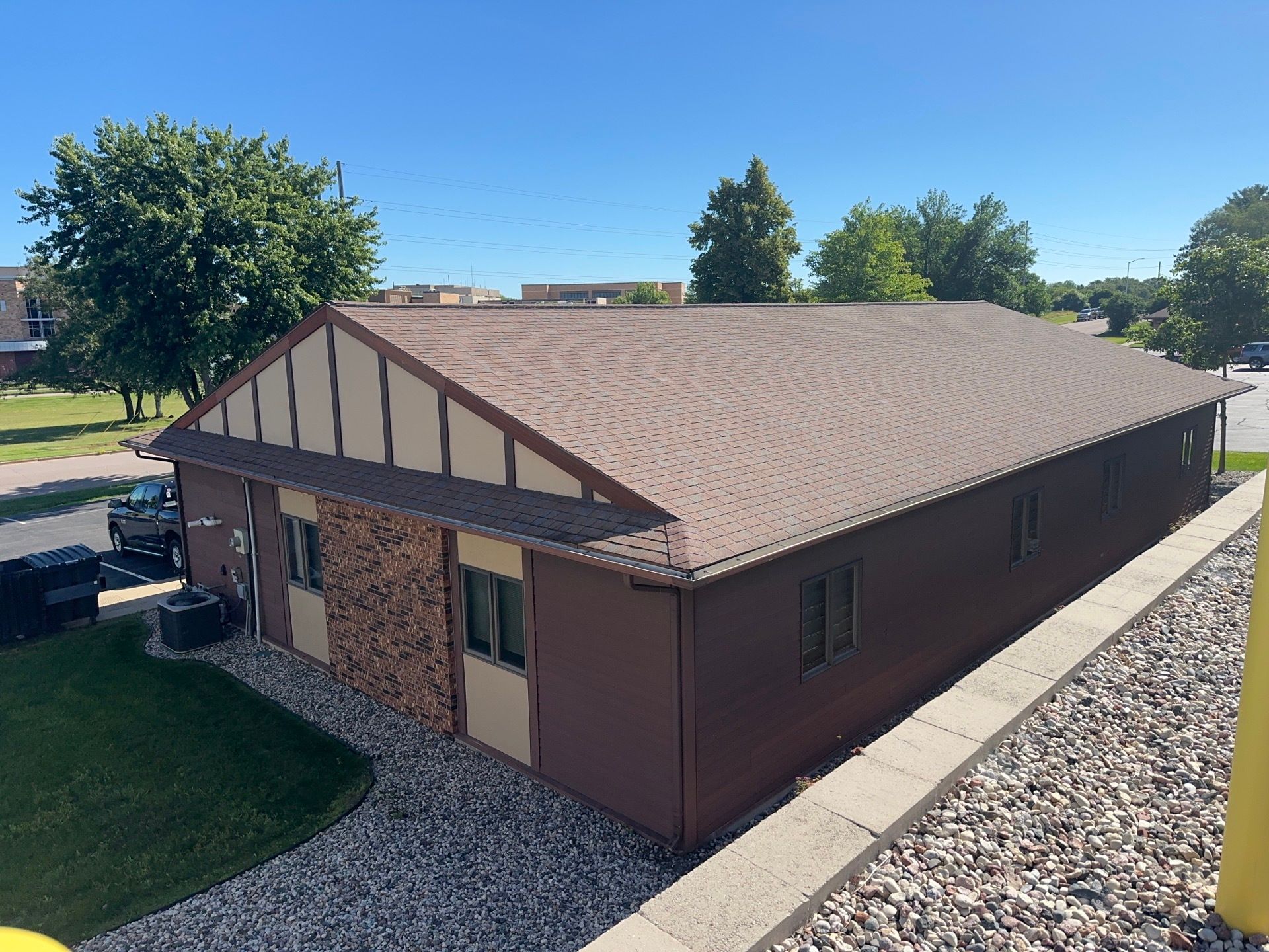 Commercial Property Insurance claim hail damage roof replacement in Wisconsin Rapids WI GAF Timberline HDZ Pewter Gray