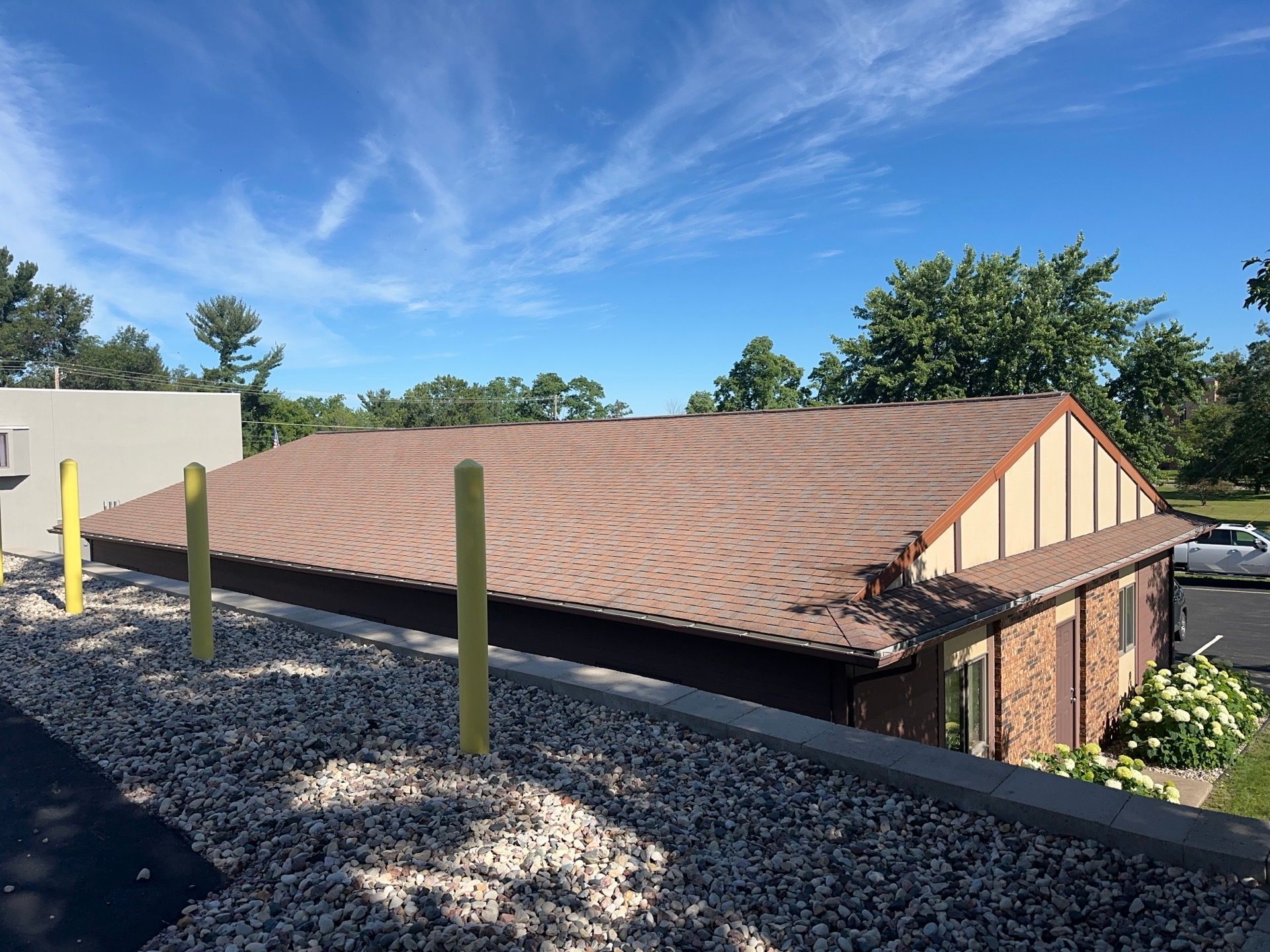 Commercial Property Insurance claim hail damage roof replacement in Wisconsin Rapids WI GAF Timberline HDZ Pewter Gray