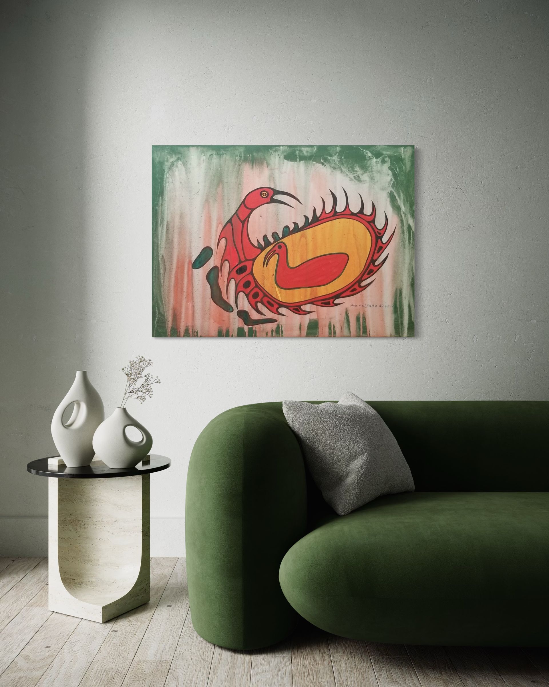 Red Ducks Floating