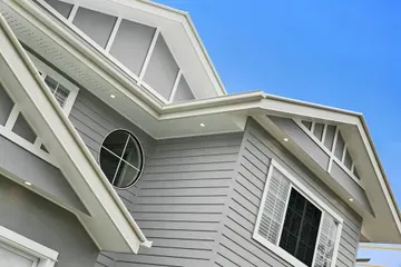 grey house close up