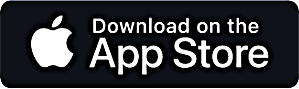 Apple App Store download button with white Apple logo and “Download on the App Store” text on a black background