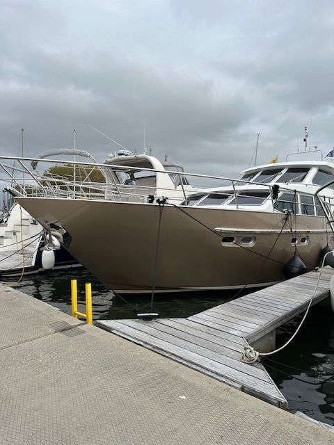 Jacht boot. Kleuren en materialenplan