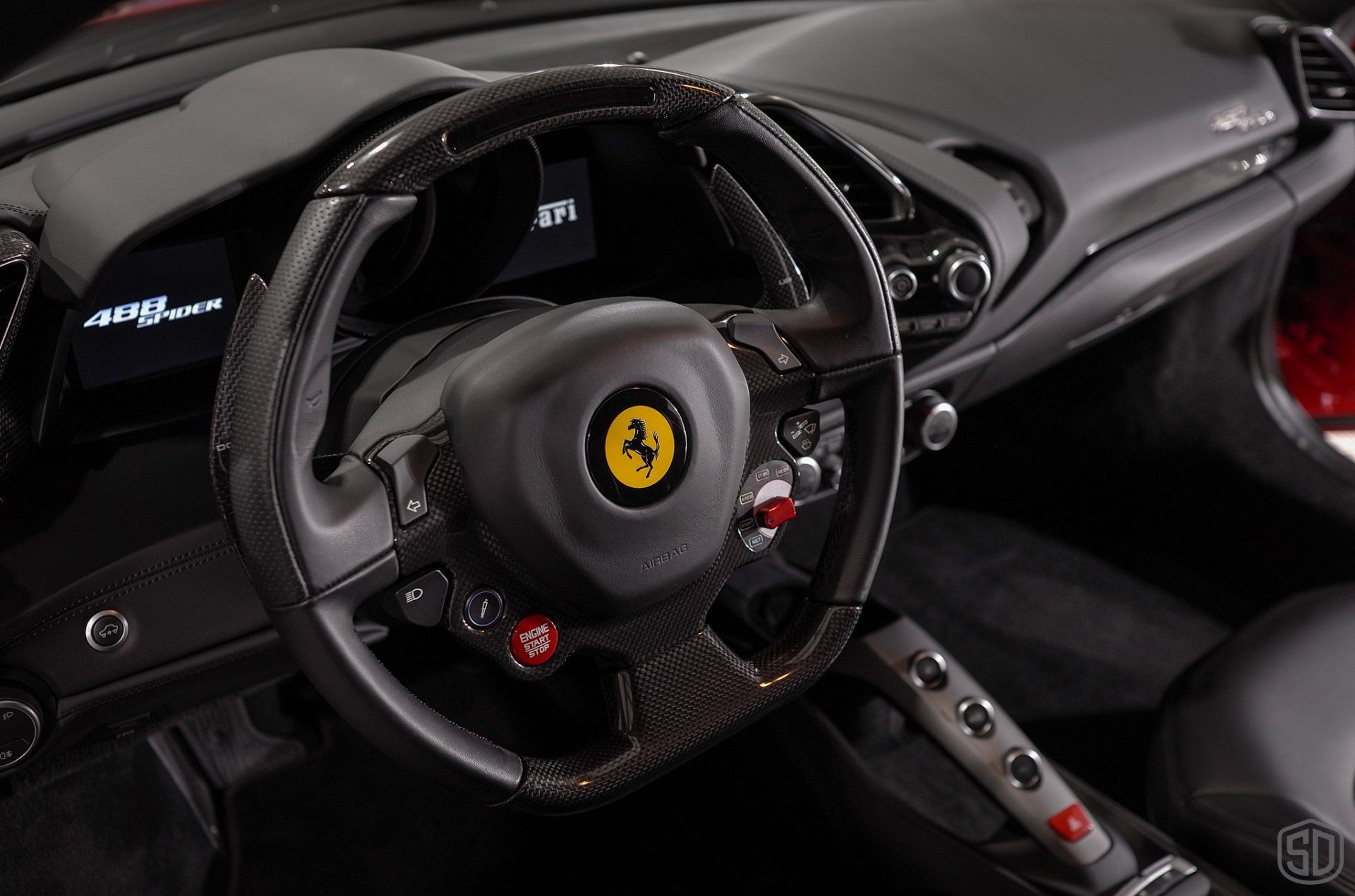 2016 Ferrari 488 Spyder Wheels off Detail, Paint Correction, Modesta Primer Polish and Wheel and Caliper Protection with a Ceramic Coating interior detail Florida