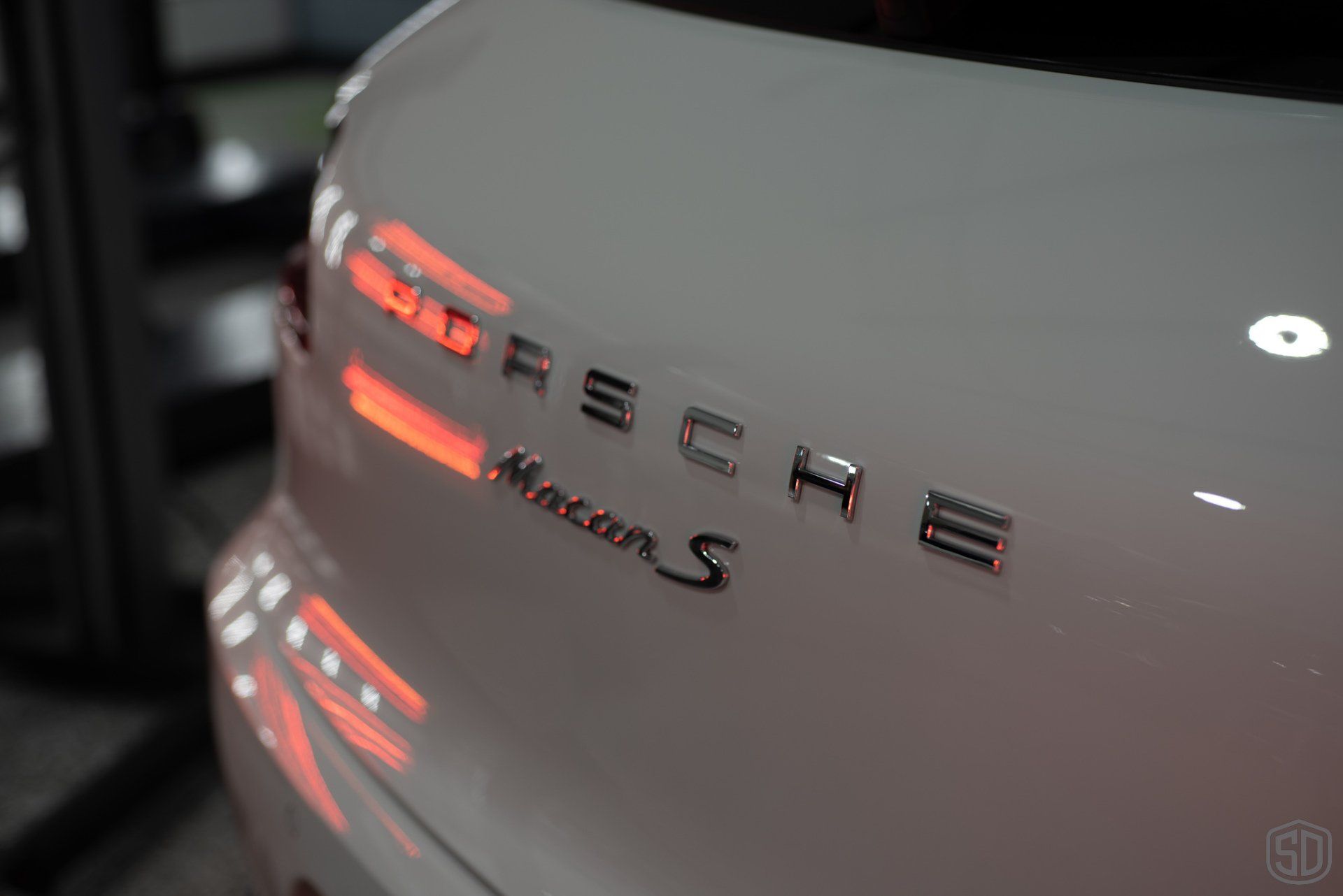 2019 Porsche Macan high end detailing Modesta BC-06 water repellent glass coating rear view Orlando Florida