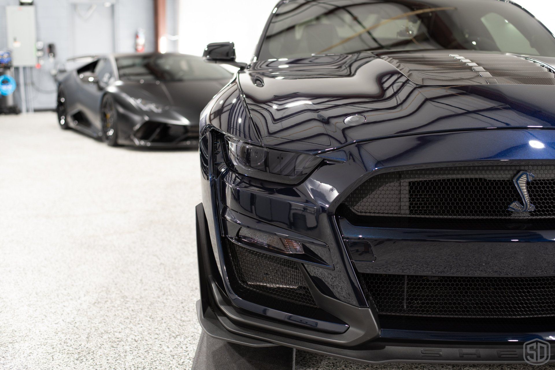 2021 Mustang GT500 Carbon Revolution wheels polished and then coated Modesta BC-06. We wrapped the new carbon fiber hood vents and rear wing with Xpel Paint protection film Orlando