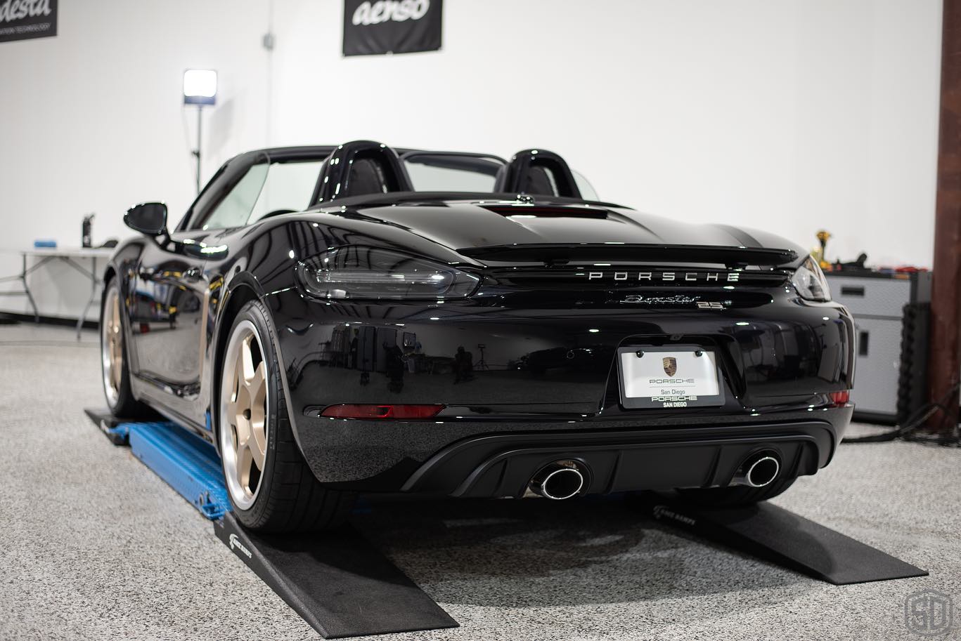 2021 Porsche Boxster Xpel ultimate plus ppf modesta exterior and interior coatings rear view - orlando Florida