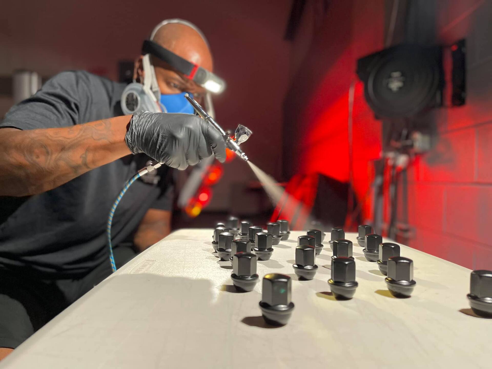 Powder Coating Lug Nuts