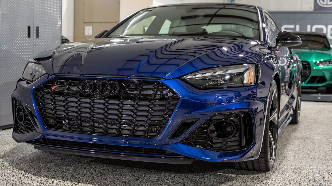 2022 Audi RS5 Sportback modesta BC05 Advanced water repellent glass coating Navarro Blue paint reflective - orlando FL