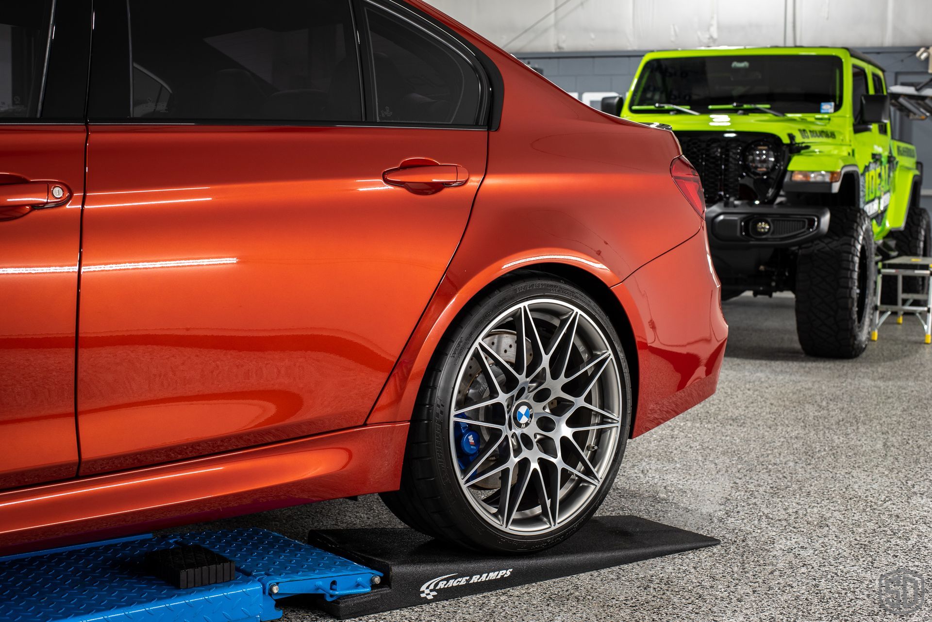 BMW M3 CS Detailing, Paint Correction, Modesta Coatings rear wheel Orlando, FL