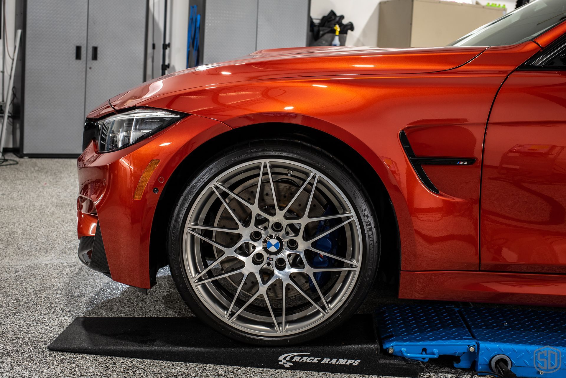 BMW M3 CS Detailing, Paint Correction, Modesta Coatings front wheel Orlando, FL