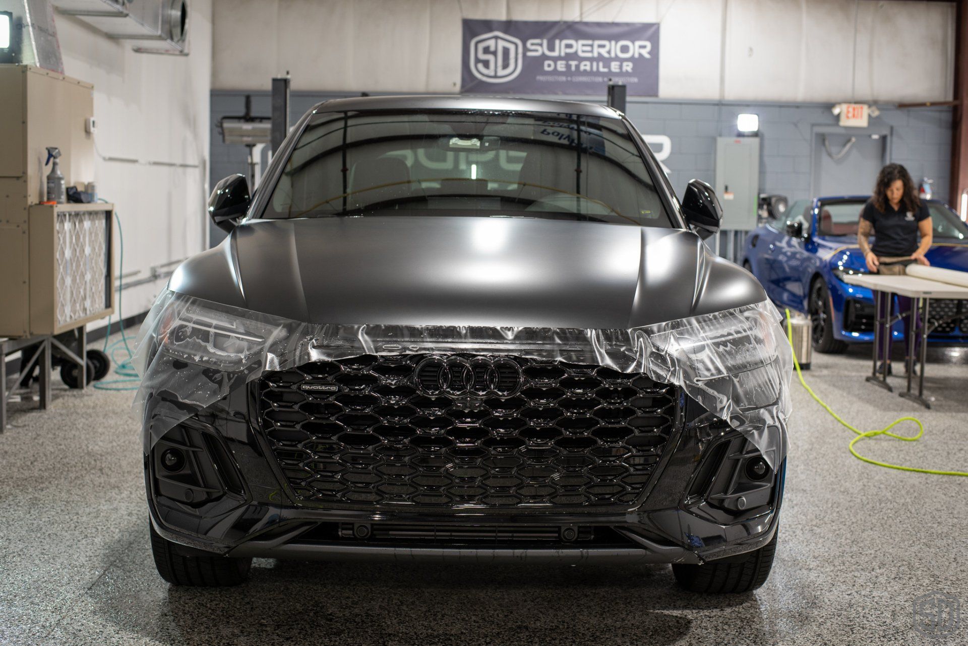 Audi Modesta matte coatings installation shot Orlando