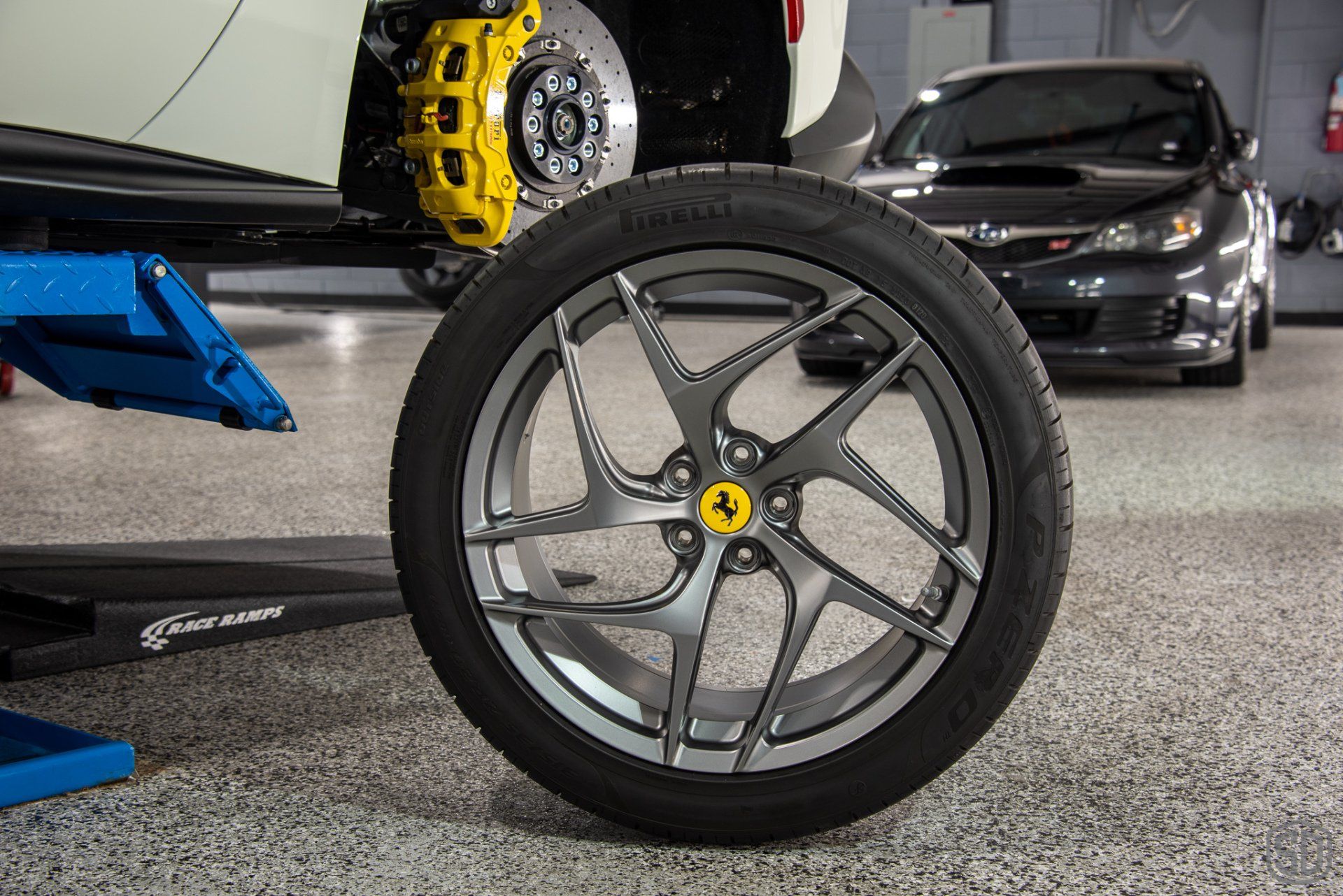 Bianco Avus Ferrari 812 Superfast Detailing, Modesta Primer, Wheel and Caliper Detailing, Interior Conditioning , PPF, Modesta BC-04 Nano-Titanium Glass Coating, and Much More wheel off detail Orlando Florida