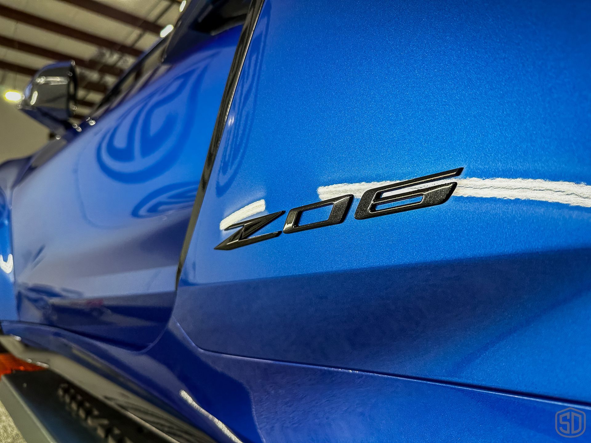 Chevrolet Corvette C8 Z06 Track Pack PPF Protection and Modesta Coatings emblem close up Orlando, FL