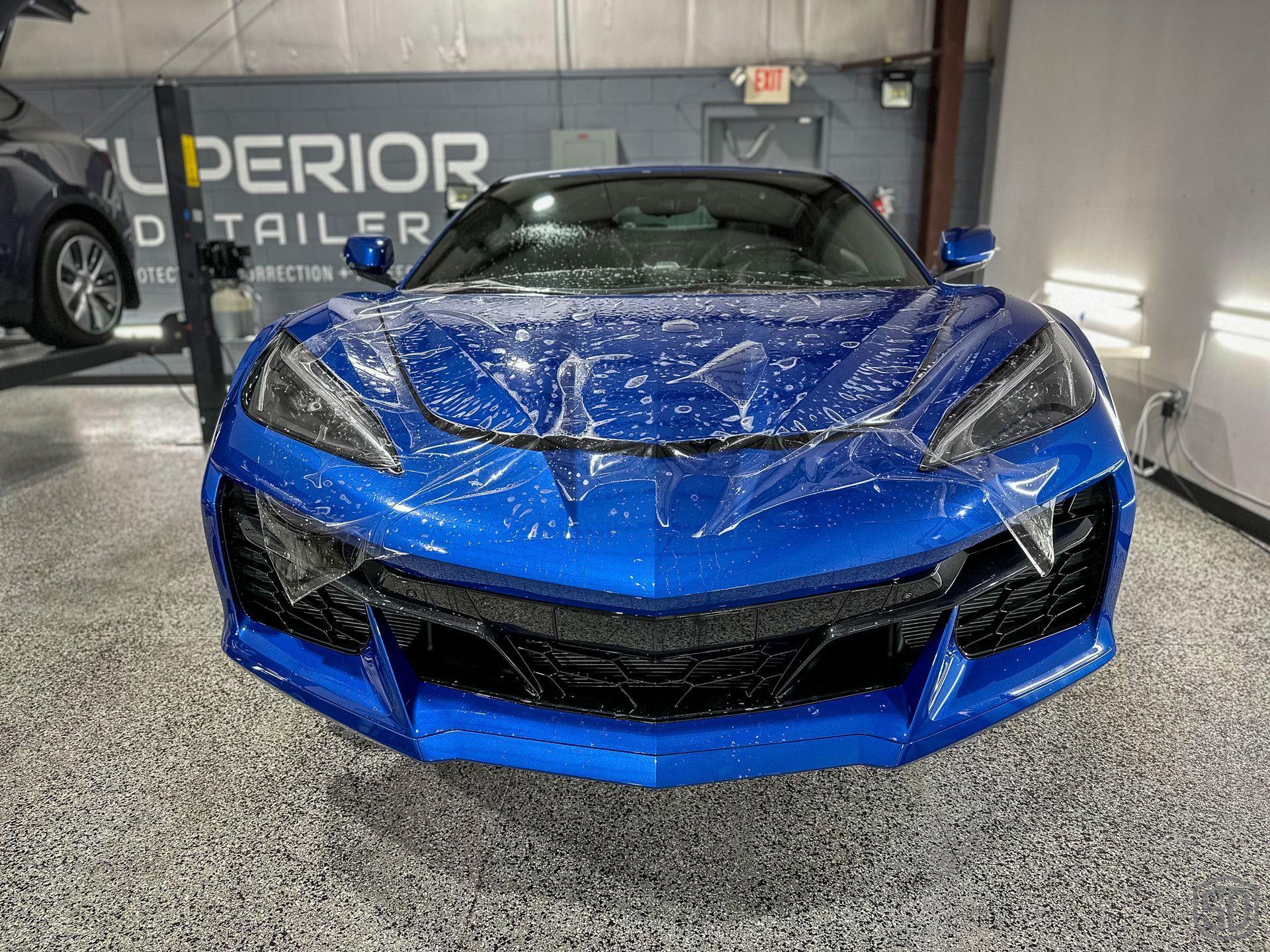 Chevrolet Corvette C8 Z06 Track Pack PPF Protection and Modesta Coatings front end view Orlando, FL