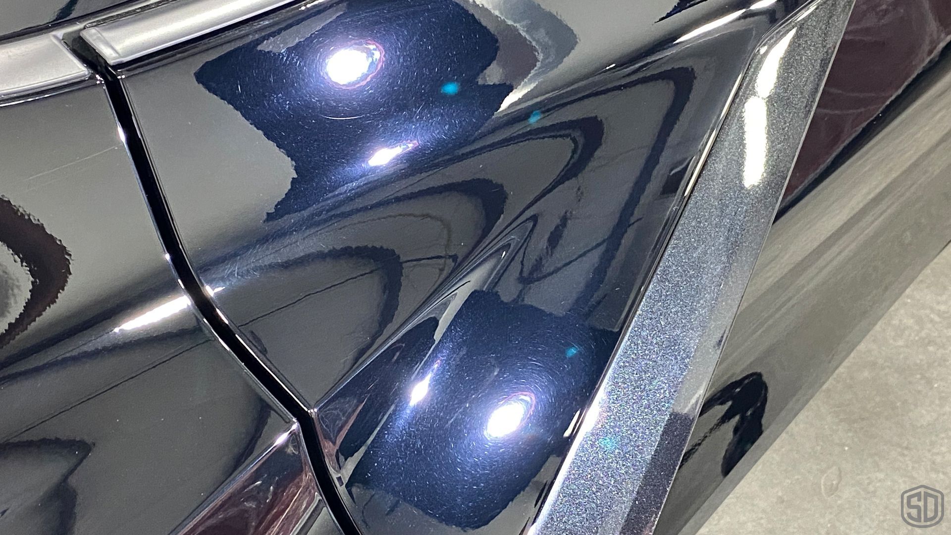 Corvette C8 Paint Correction, with Paint Protection Film and a Modesta Coating Package paint close up Florida